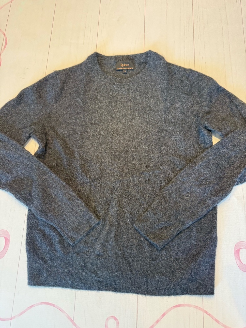 Quince Mongolian Cashmere Crewneck Sweater Charcoal Size S